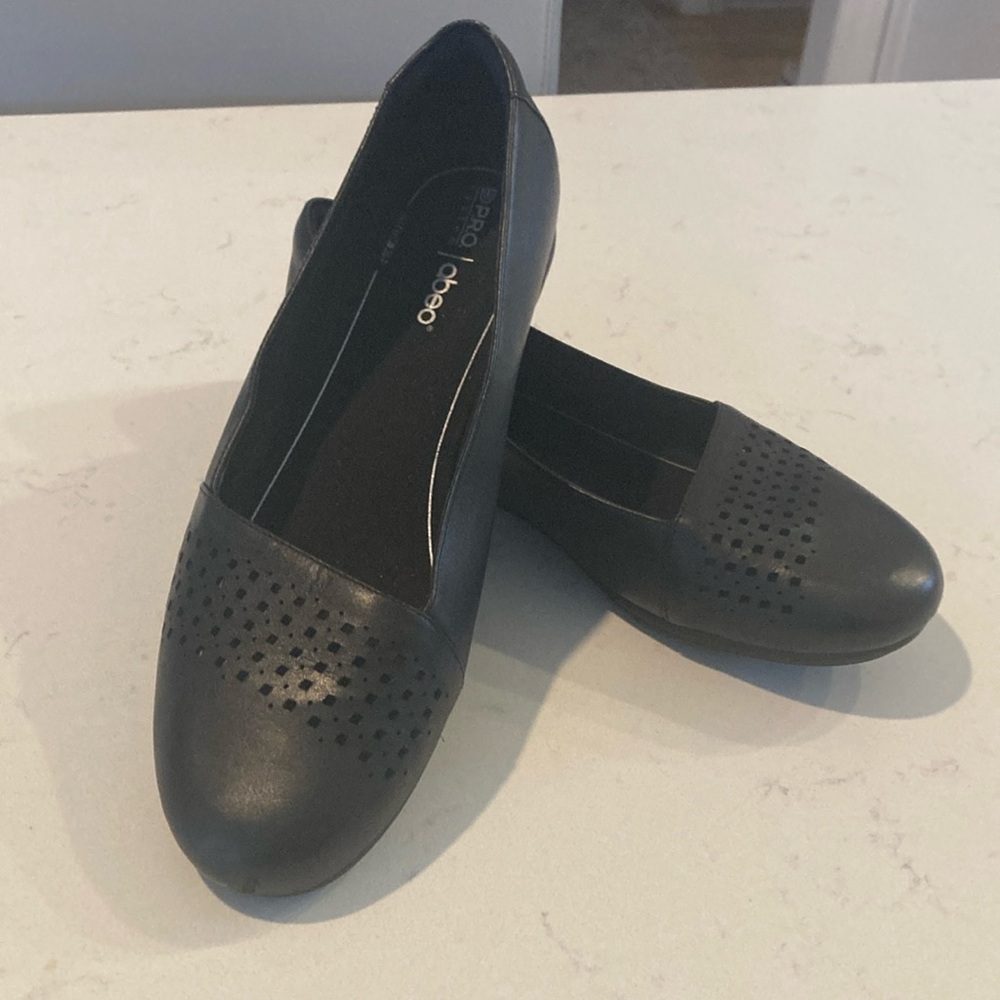 Abeo Fleur P.R.O. System 24-7 Comfort Women's Black Flats Size 9